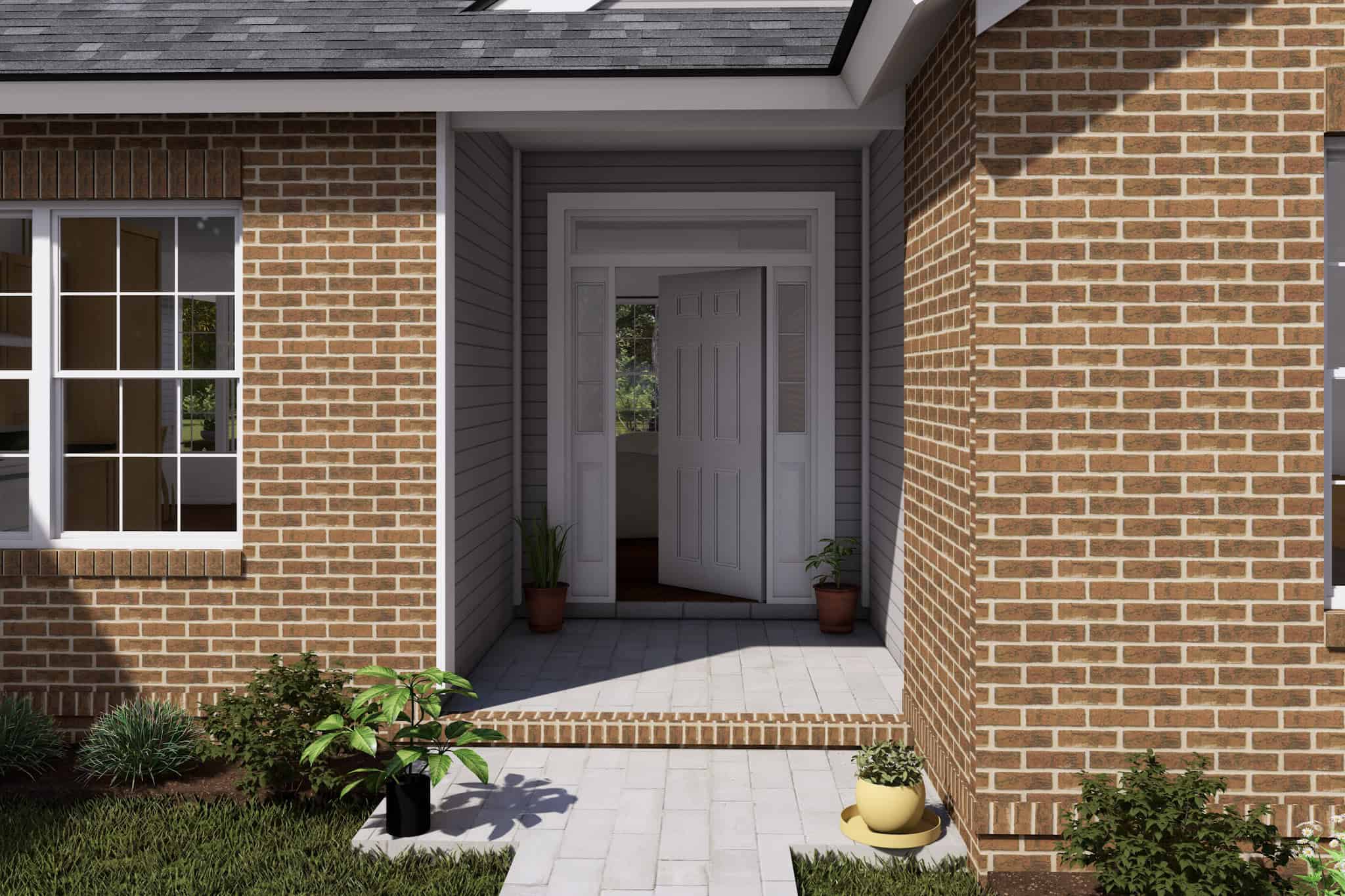 Front Door of this 5-Bedroom,1831 Sq Ft Plan -178-1350