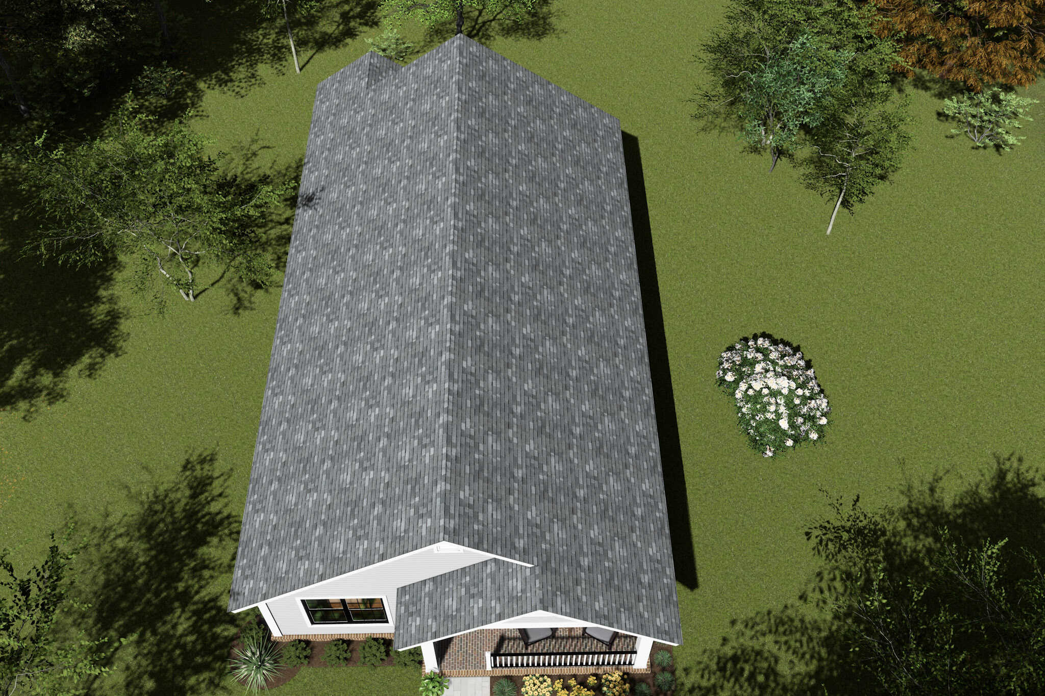 Aerial View of this 3-Bedroom,1397 Sq Ft Plan -178-1355