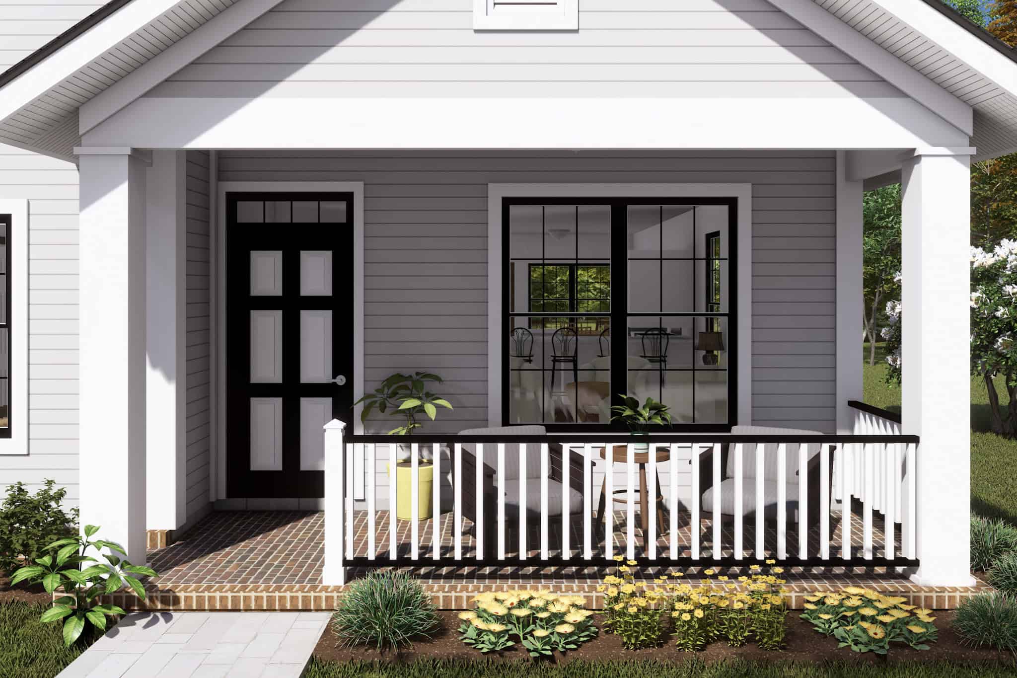 Porch of this 3-Bedroom,1397 Sq Ft Plan -178-1355