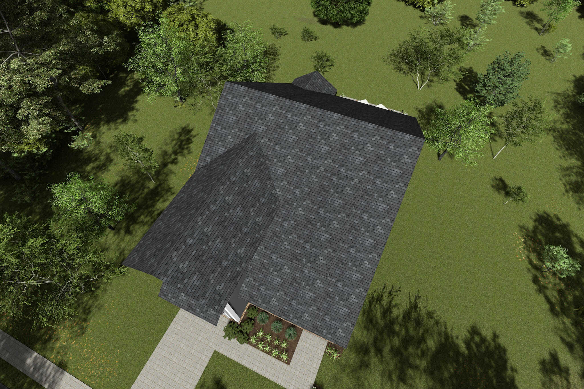 Aerial View of this 3-Bedroom,1622 Sq Ft Plan -178-1362