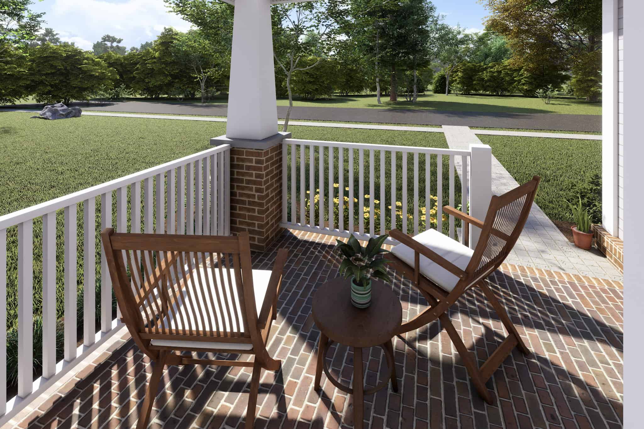 Porch of this 3-Bedroom,1381 Sq Ft Plan -178-1368