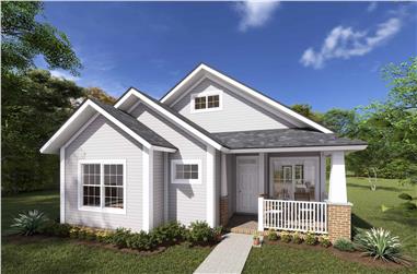 3-Bedroom, 1381 Sq Ft Cottage House Plan - 178-1368 - Front Exterior