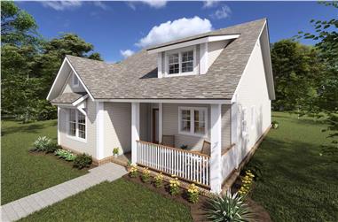 3-Bedroom, 1433 Sq Ft Cottage Home Plan - 178-1372 - Main Exterior