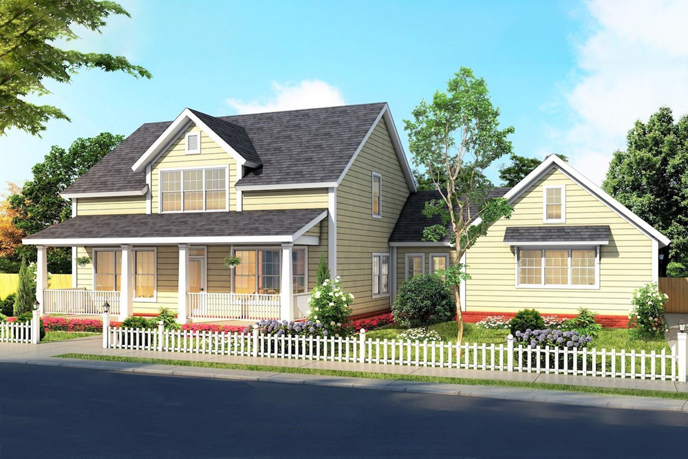 Country style home plan (ThePlanCollection: House Plan #178-1377)