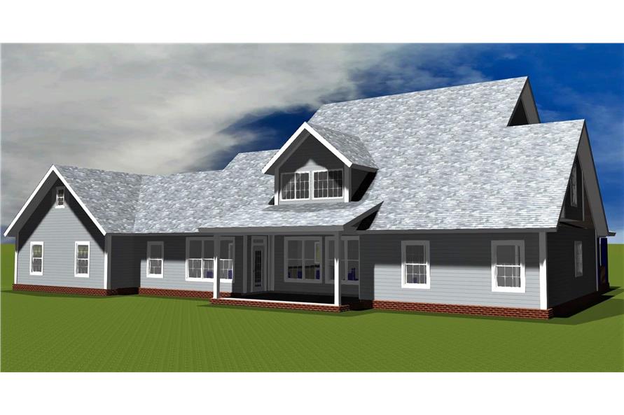 Rear View of this 5-Bedroom,3597 Sq Ft Plan -178-1398