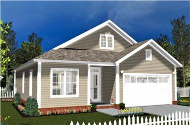 3-Bedroom, 1483 Sq Ft Transitional Home Plan - 178-1404 - Main Exterior