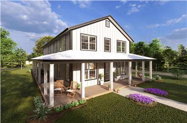 4-Bedroom, 2761 Sq Ft Barn Style House Plan - 178-1412 - Front Exterior