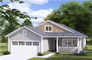 3-Bedroom, 1388 Sq Ft Cottage House Plan - 178-1422 - Front Exterior