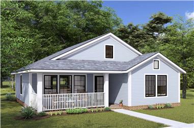 2-Bedroom, 997 Sq Ft Cottage Home Plan - 178-1423 - Main Exterior
