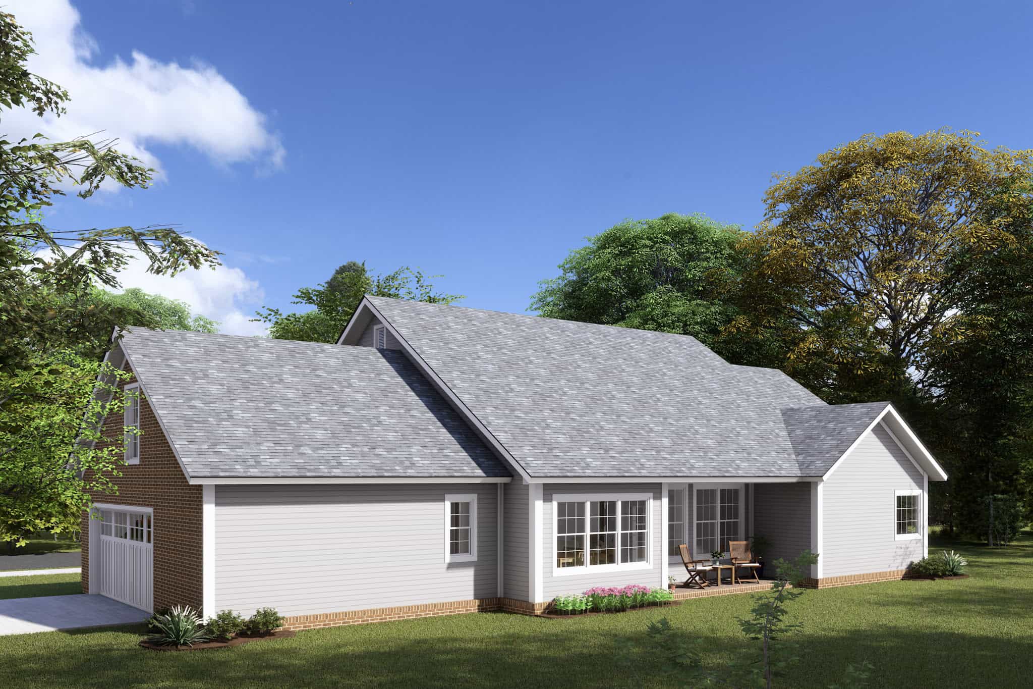 Rear View of this 3-Bedroom,2060 Sq Ft Plan -178-1431
