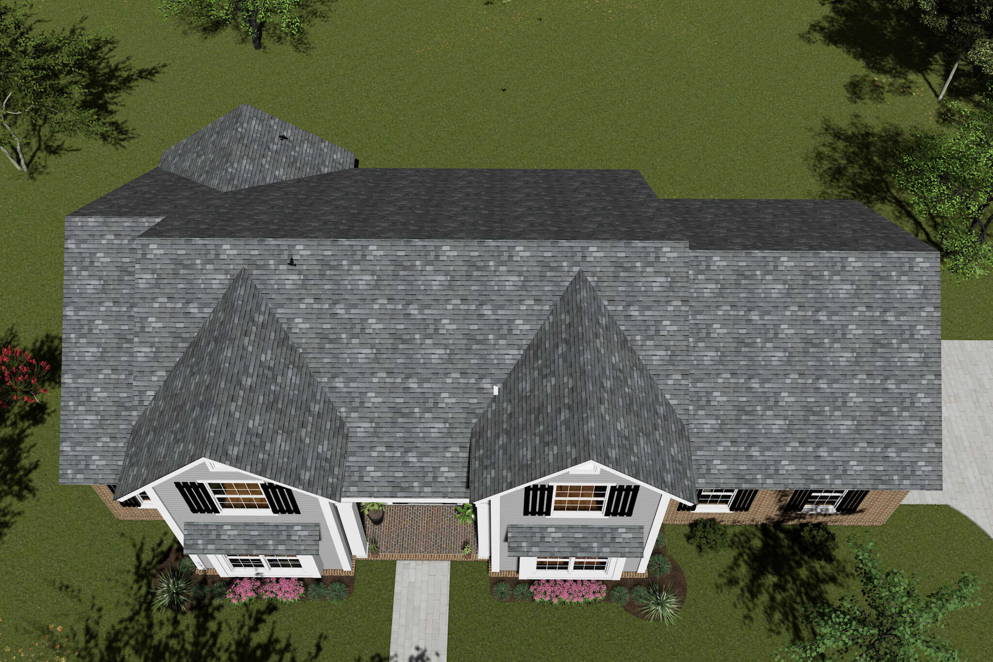 Aerial View of this 3-Bedroom,2060 Sq Ft Plan -178-1431