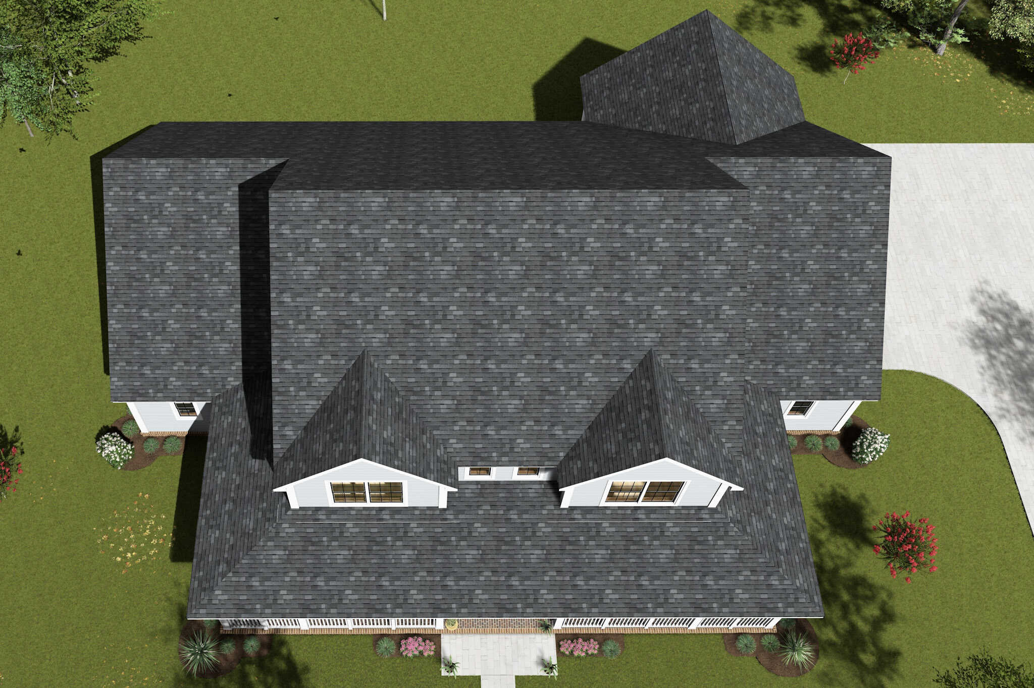 Aerial View of this 4-Bedroom,2133 Sq Ft Plan -178-1437