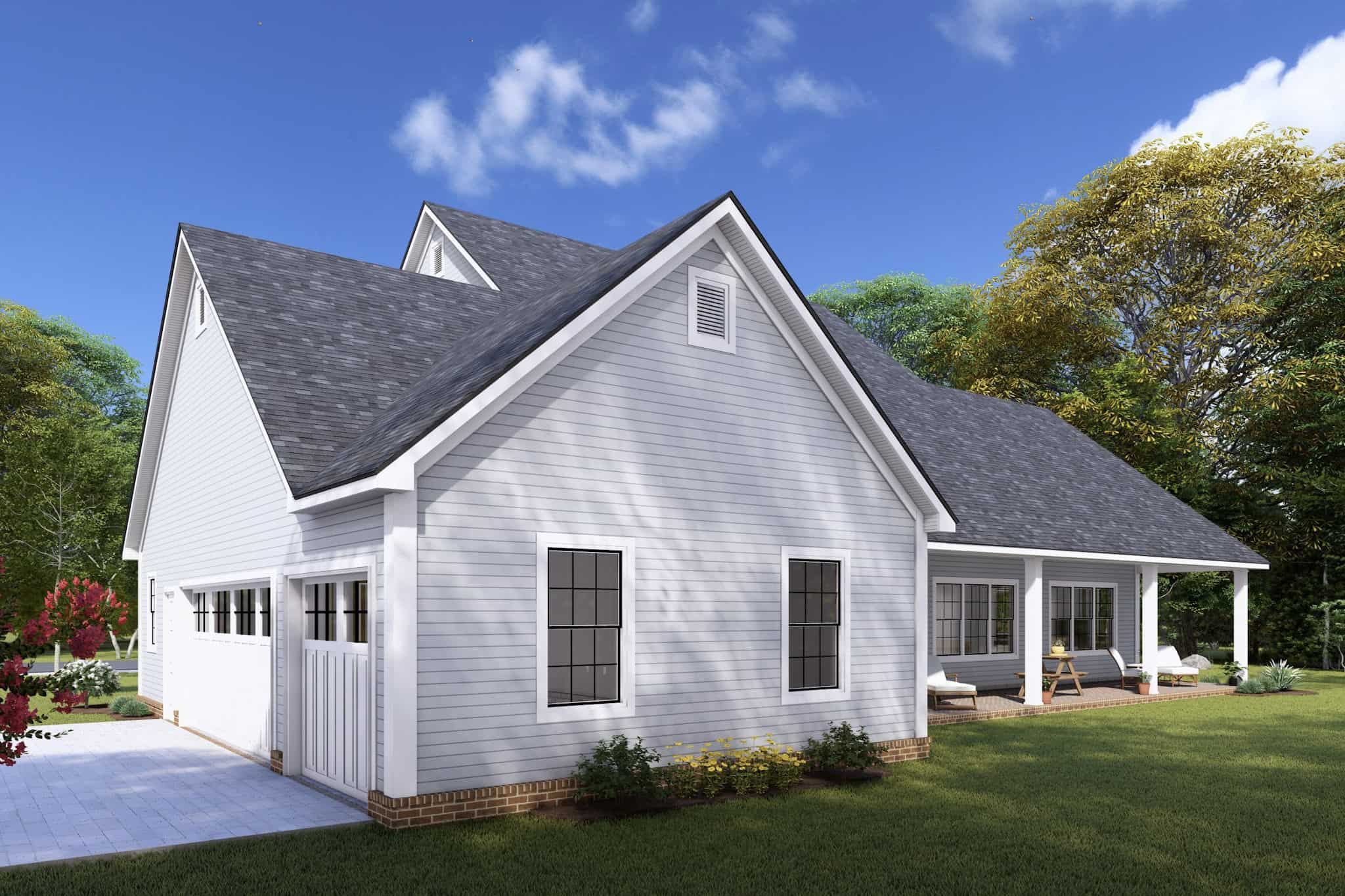 Rear View of this 4-Bedroom,2133 Sq Ft Plan -178-1437