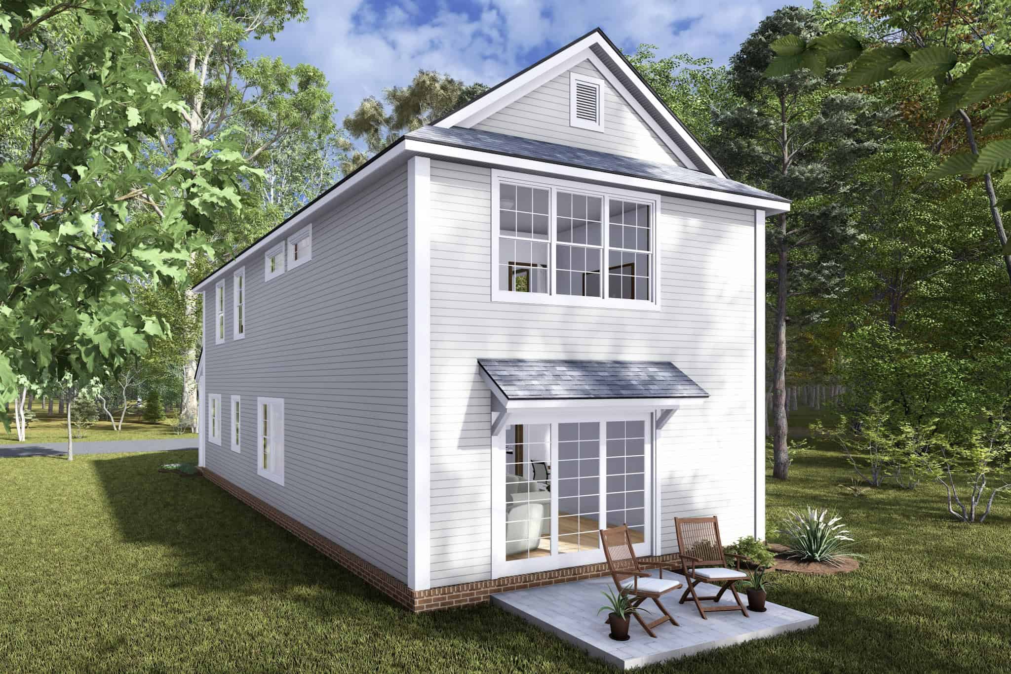 Rear View of this 3-Bedroom,1736 Sq Ft Plan -178-1452