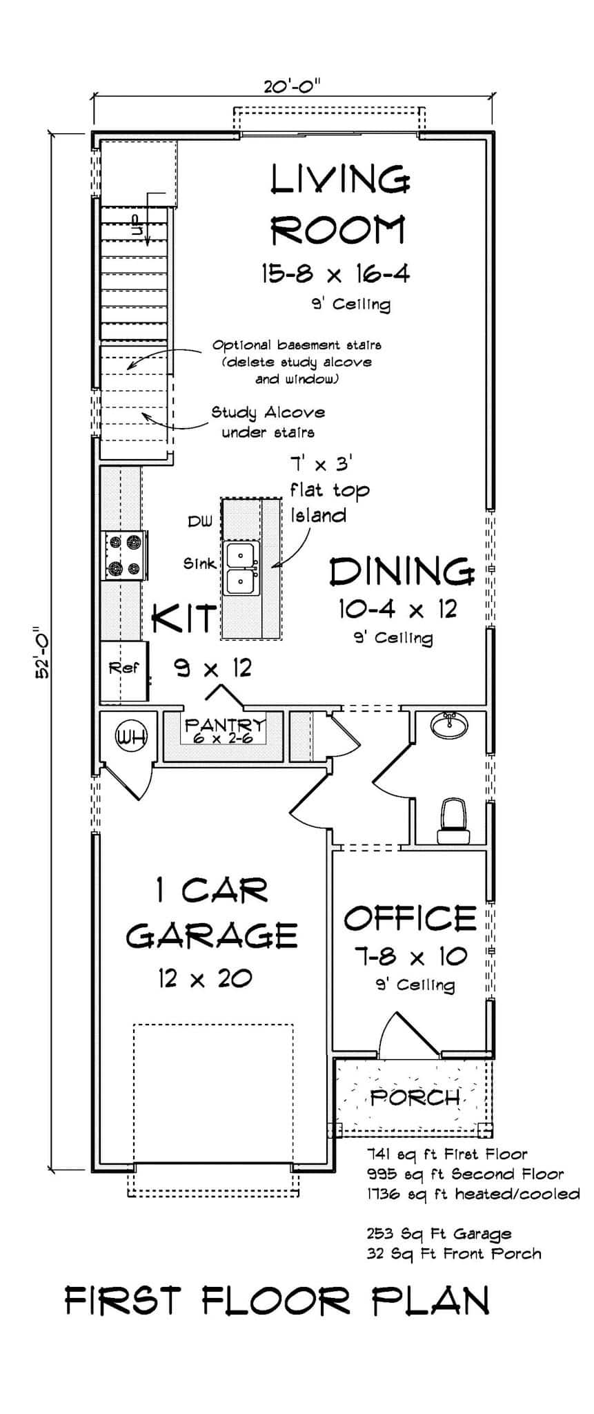 Main Level of Cottage Plan #178-1452