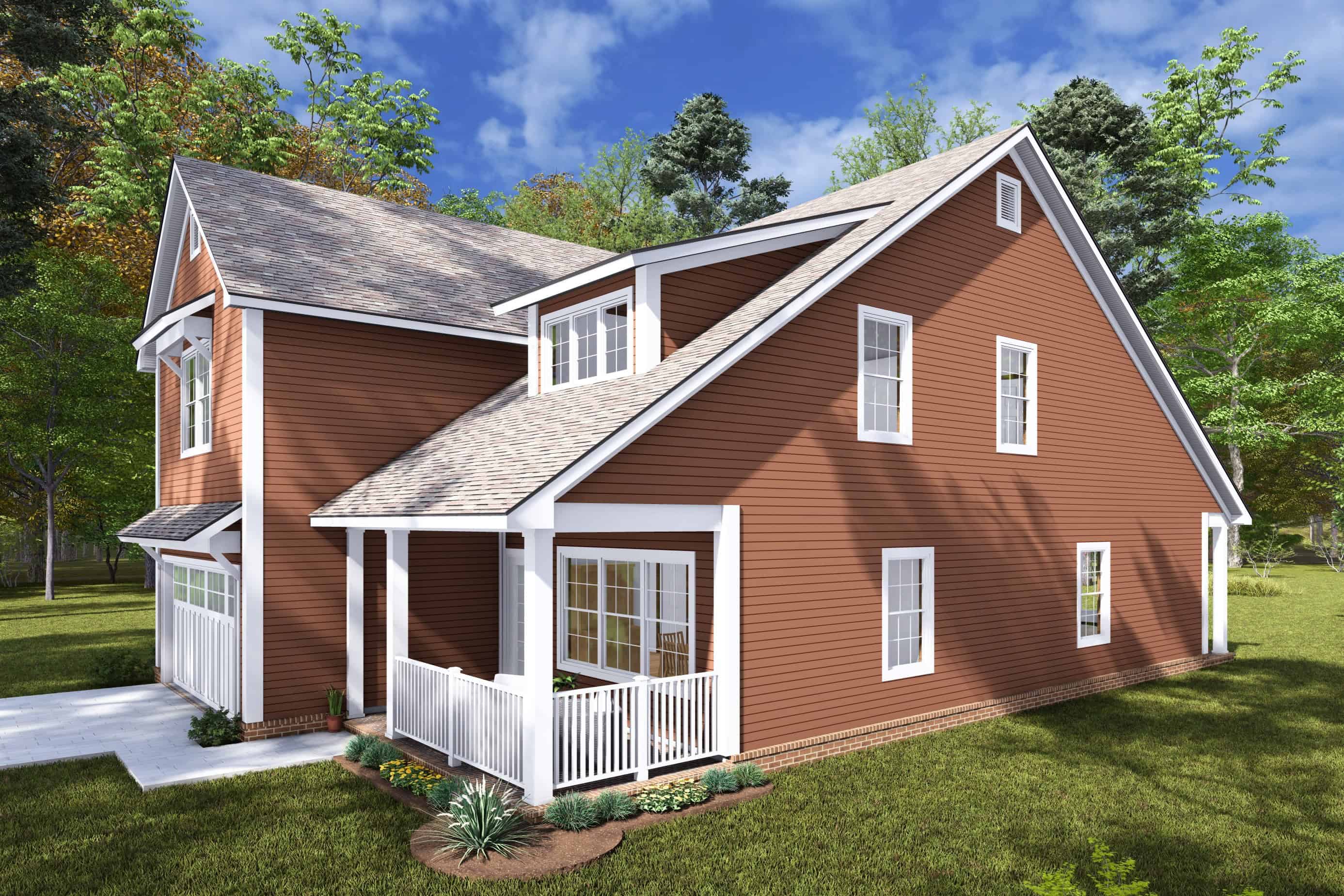 Left Side View of this 4-Bedroom,2400 Sq Ft Plan -178-1456