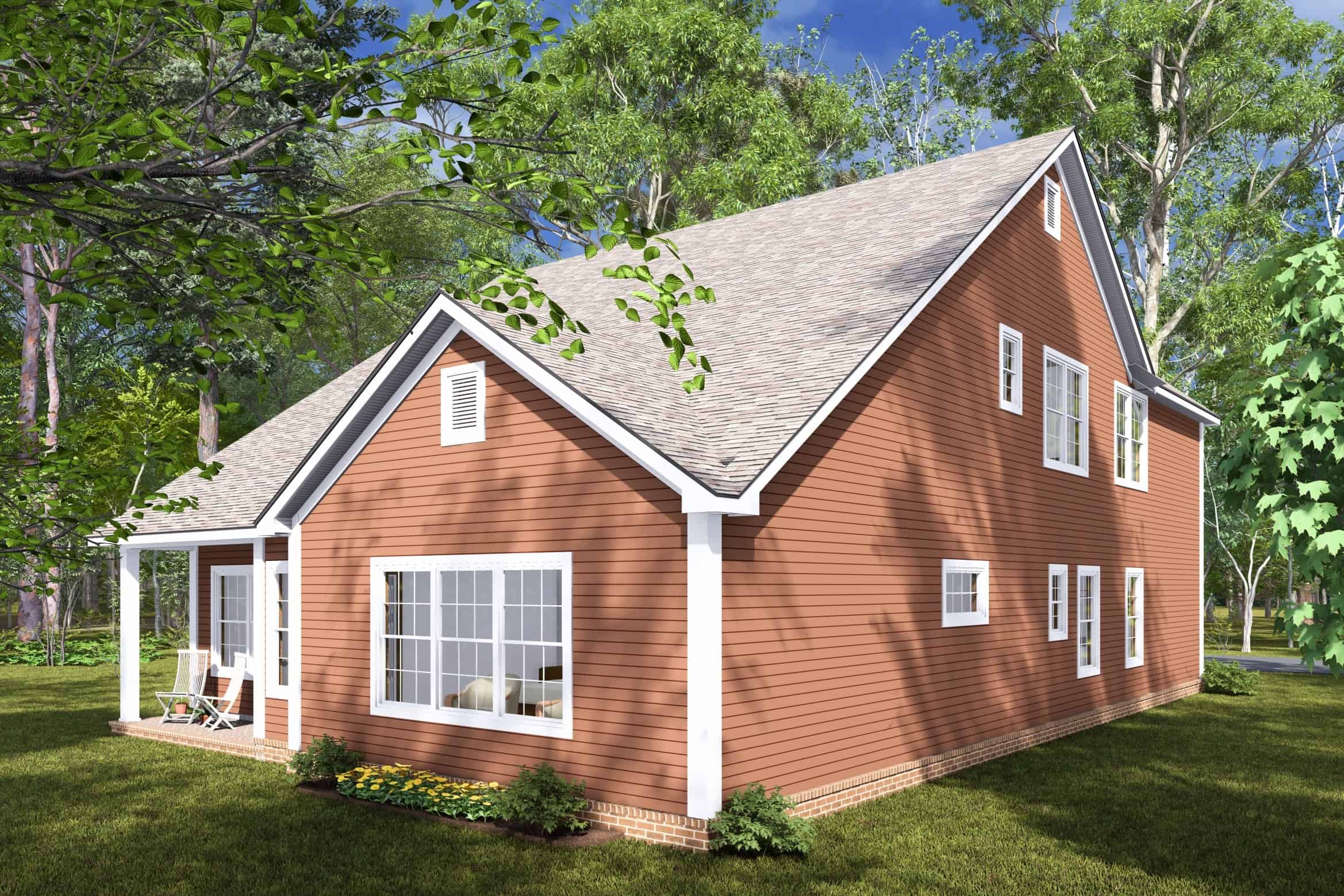 Right Side View of this 4-Bedroom,2400 Sq Ft Plan -178-1456