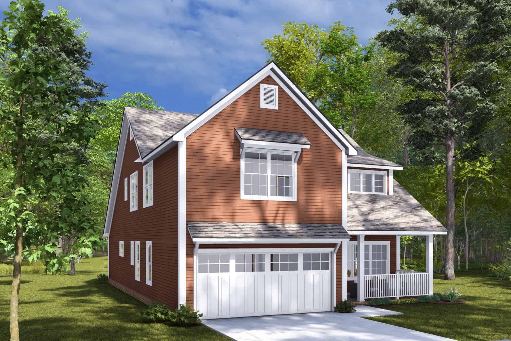 Front View of this 4-Bedroom,2400 Sq Ft Plan -178-1456