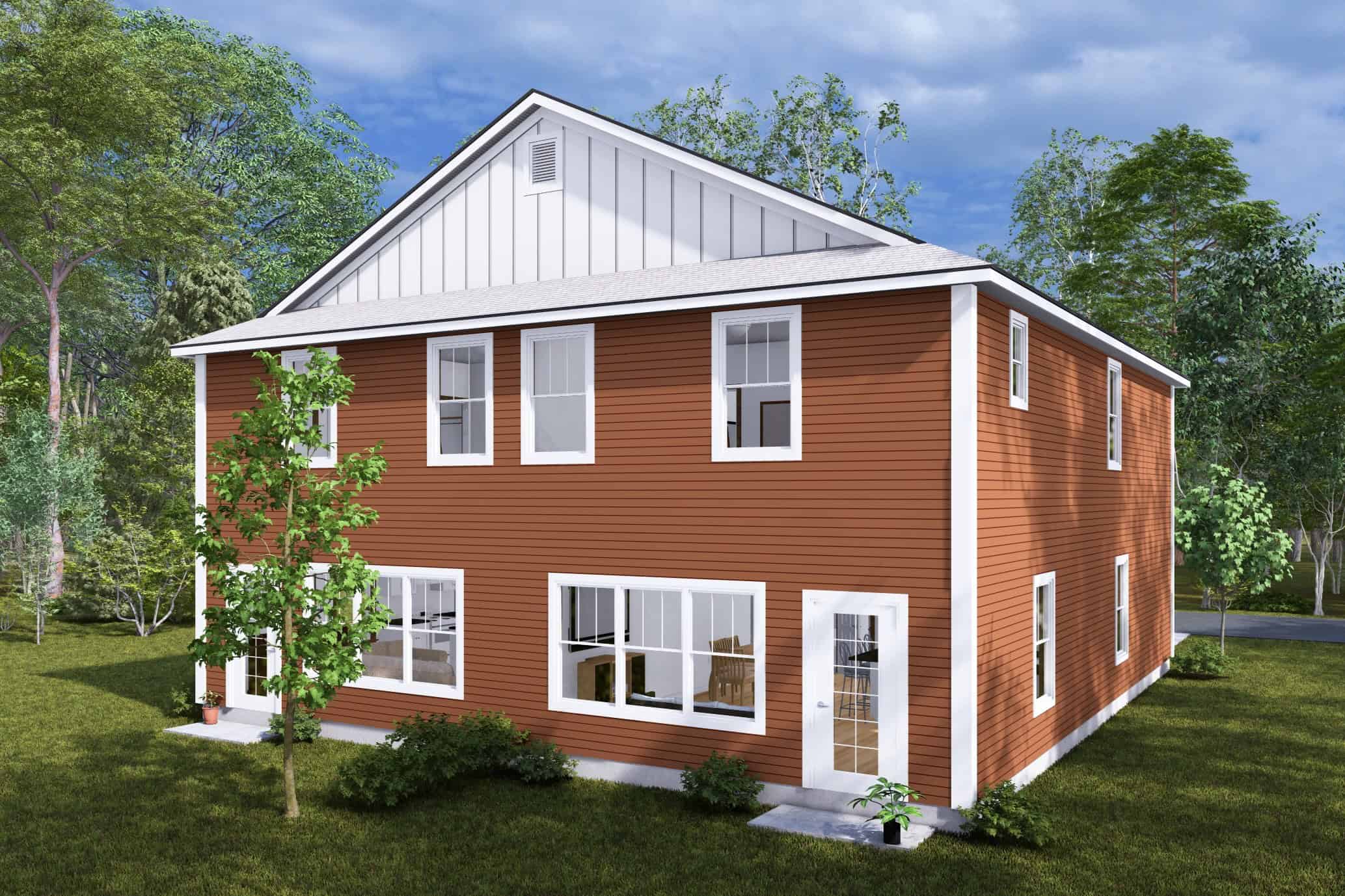 Rear View of this 6-Bedroom,2920 Sq Ft Plan -178-1459