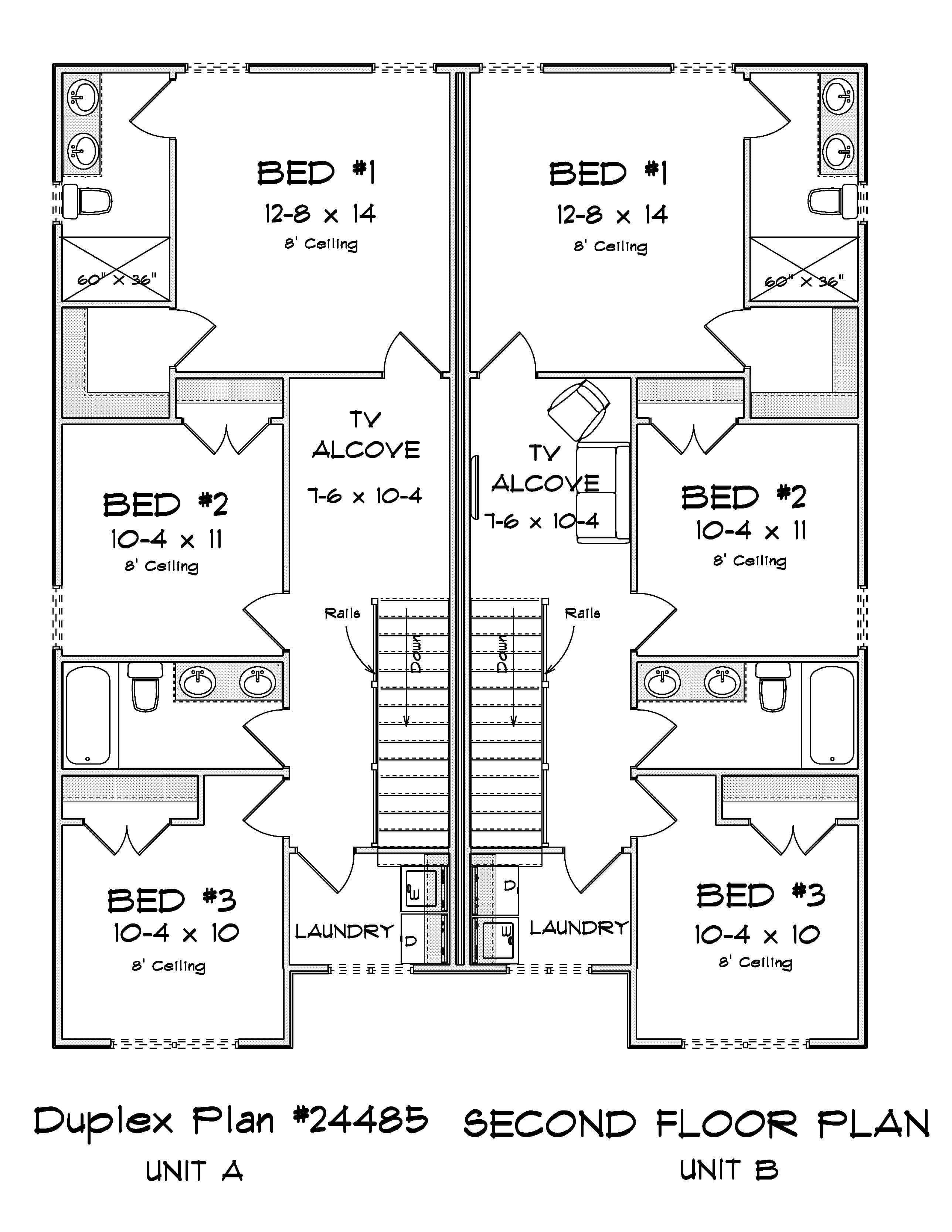 Upper Level of Duplex/Multi-Unit Plan #178-1459