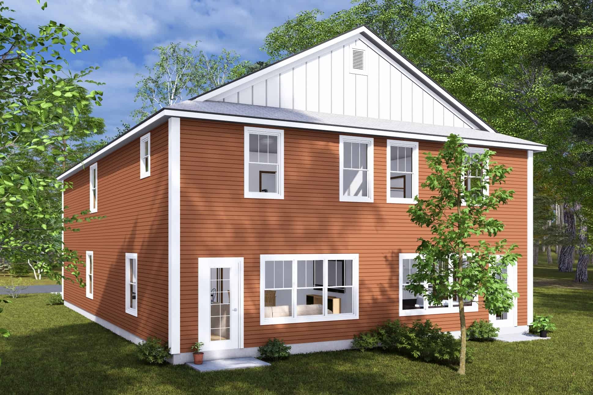 Rear View of this 6-Bedroom,2920 Sq Ft Plan -178-1459