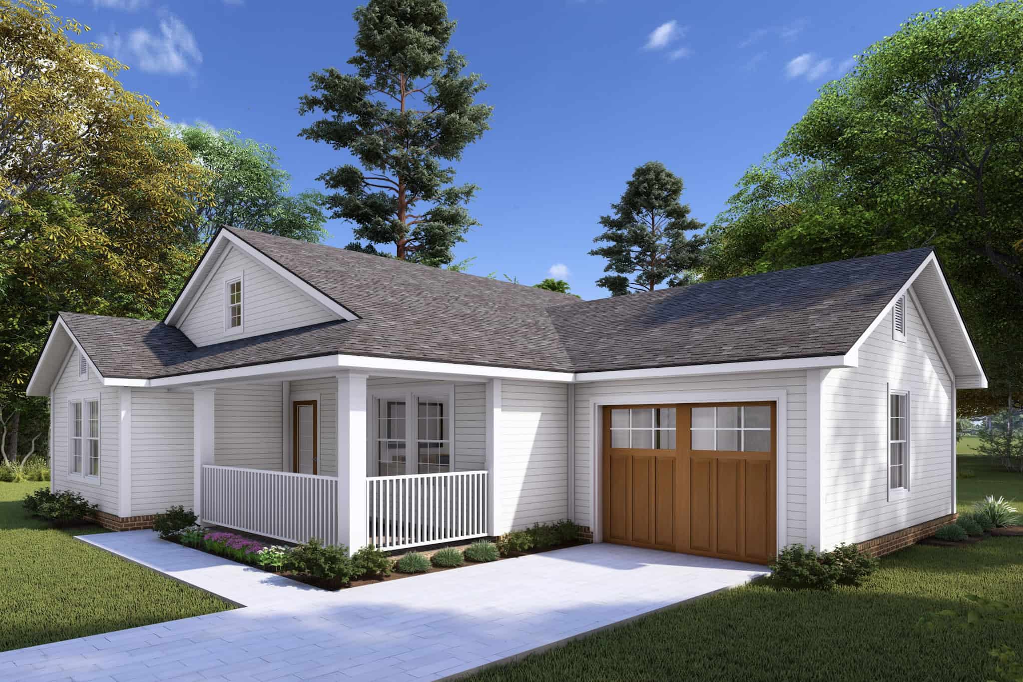 Right Side View of this 2-Bedroom,997 Sq Ft Plan -178-1467