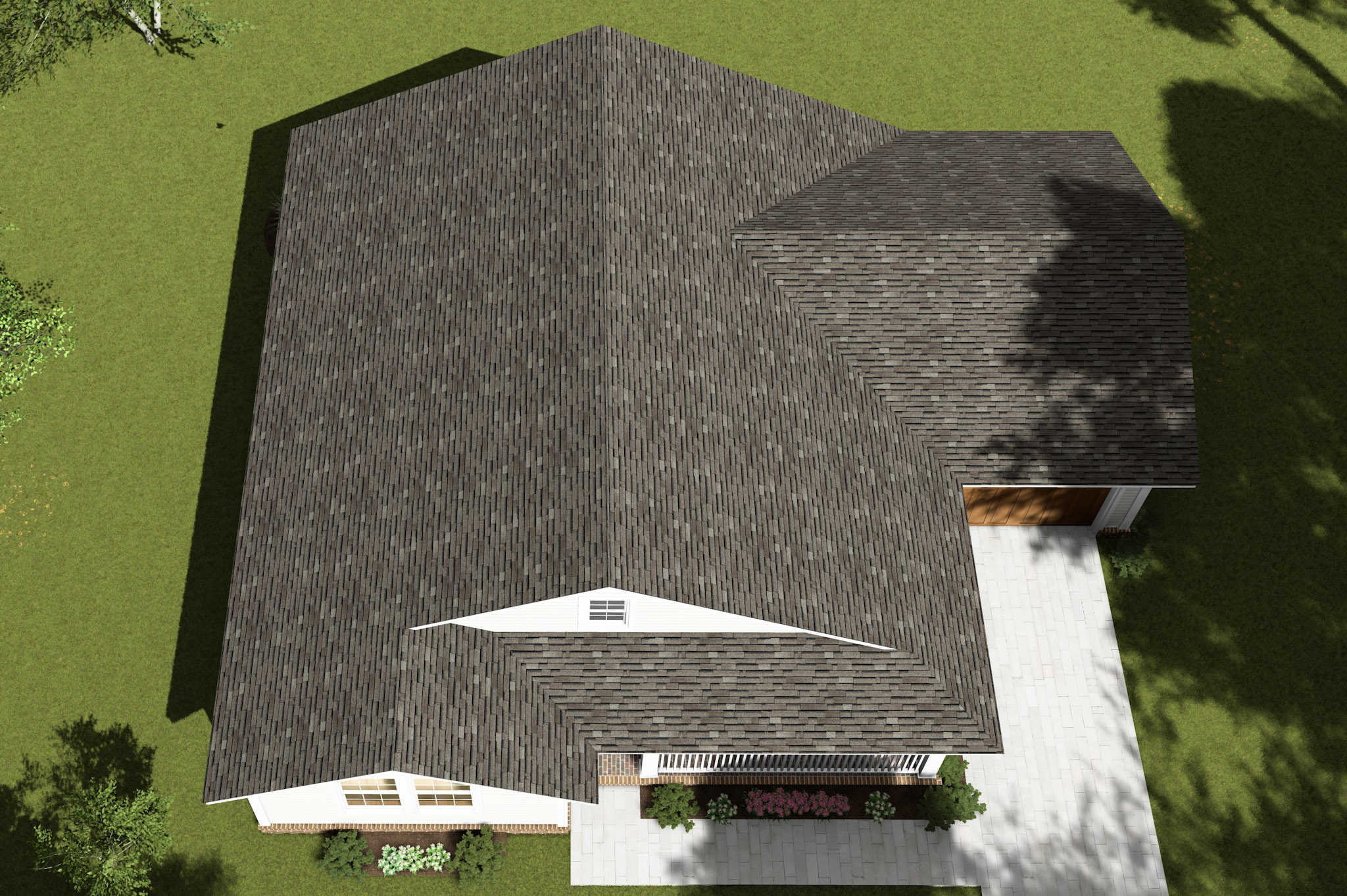 Aerial View of this 2-Bedroom,997 Sq Ft Plan -178-1467