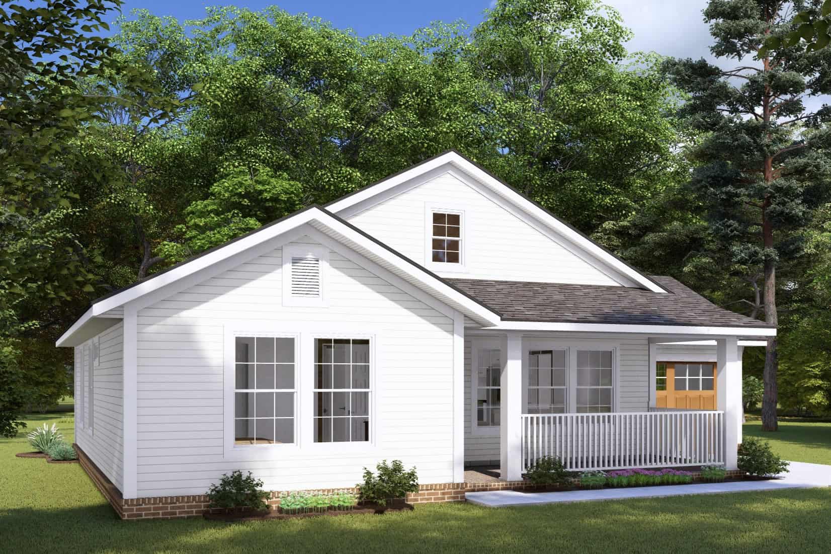 Front View of this 2-Bedroom,997 Sq Ft Plan -178-1467