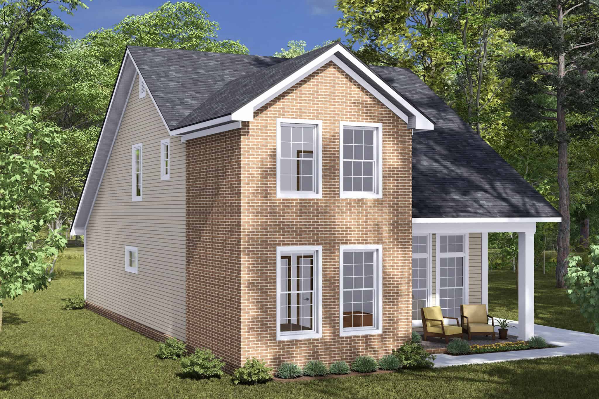 Left Side View of this 4-Bedroom,1746 Sq Ft Plan -178-1475