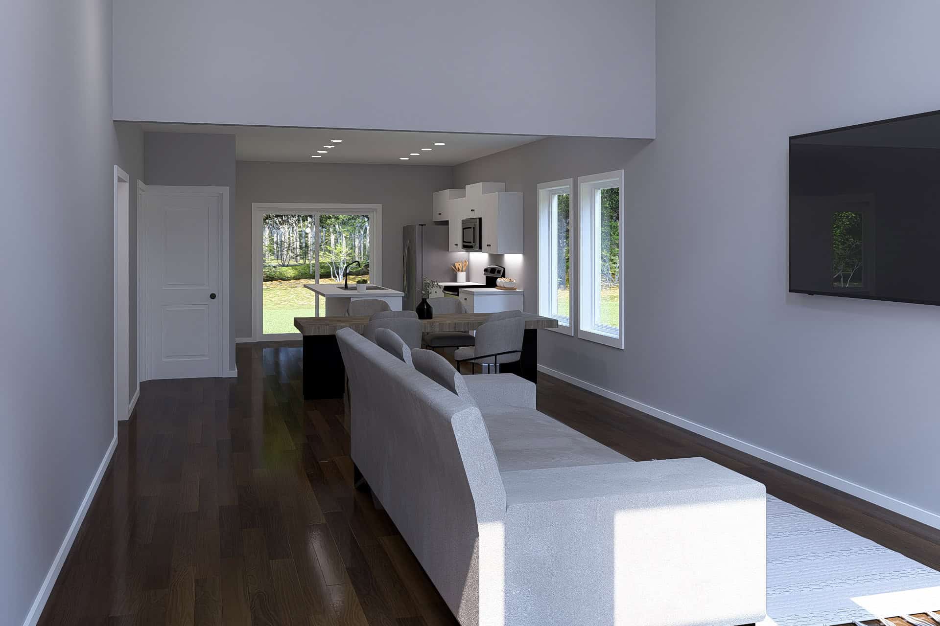 Living Room of this 4-Bedroom,1746 Sq Ft Plan -178-1476