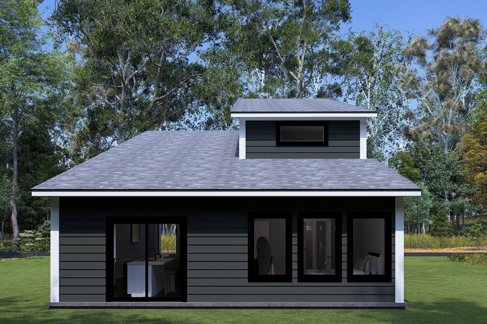 Rear View of this 4-Bedroom,1746 Sq Ft Plan -178-1476