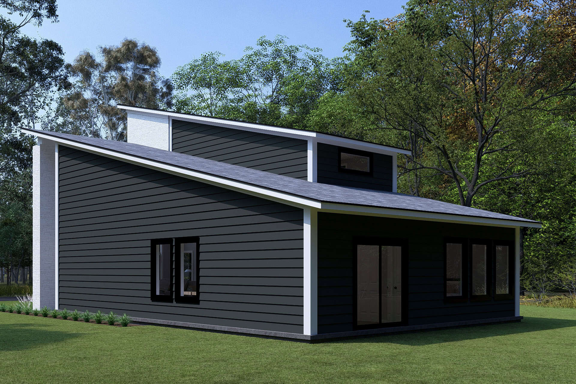 Rear View of this 4-Bedroom,1746 Sq Ft Plan -178-1476