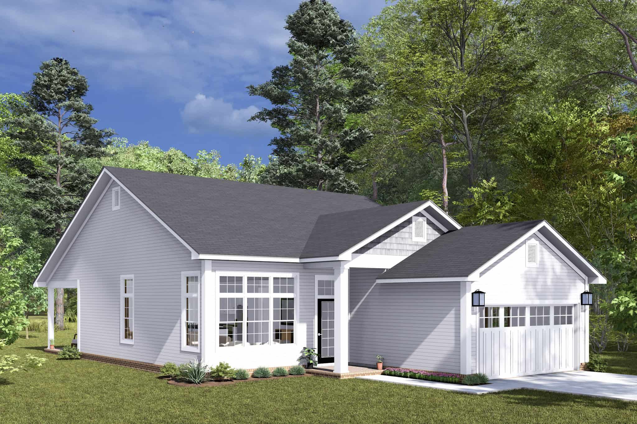 Left Side View of this 3-Bedroom,1388 Sq Ft Plan -178-1479