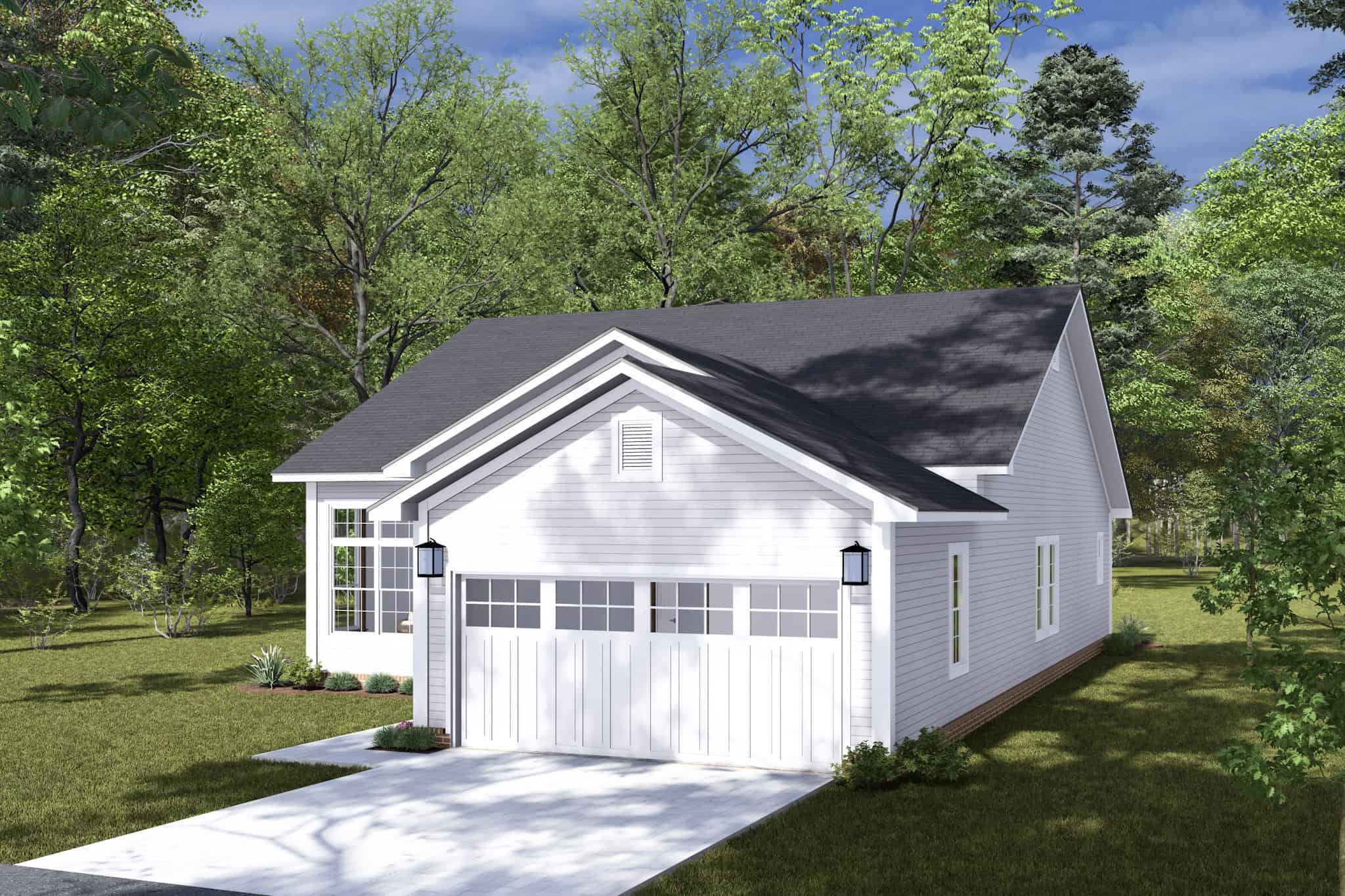 Right Side View of this 3-Bedroom,1388 Sq Ft Plan -178-1479