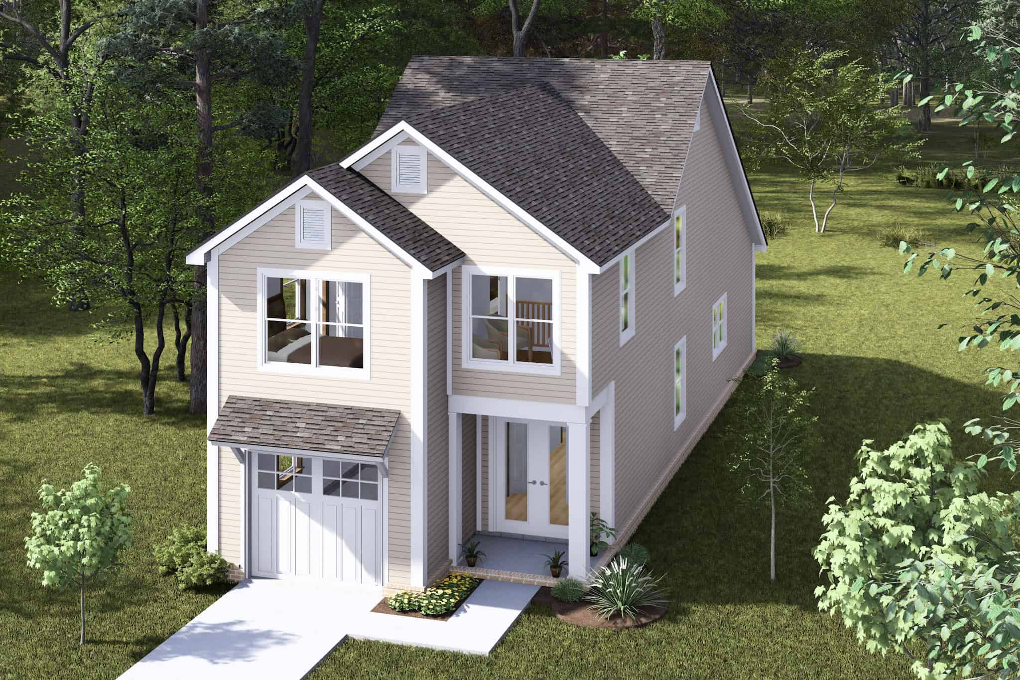 Front View of this 3-Bedroom,1434 Sq Ft Plan -178-1481