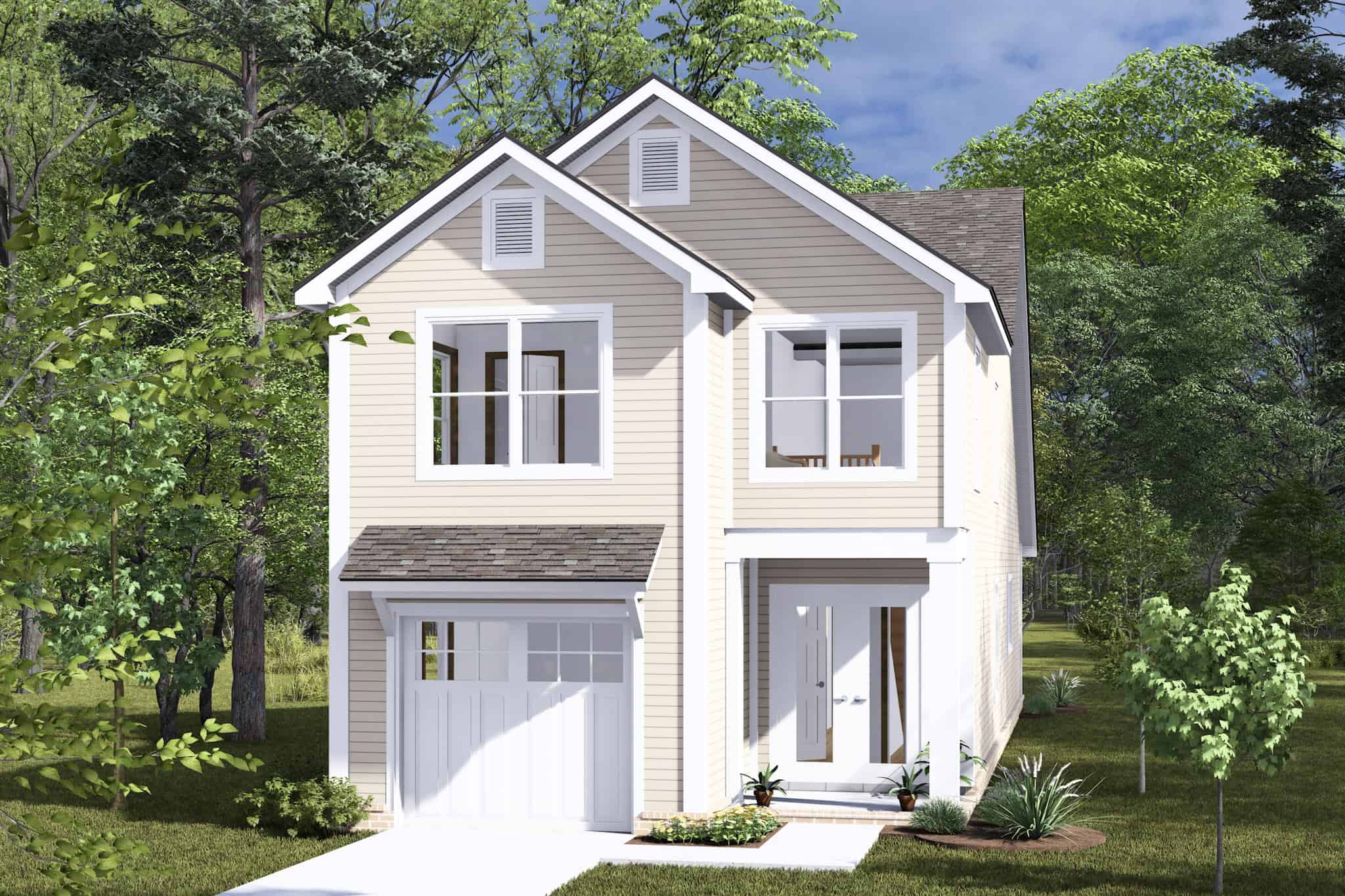 Front View of this 3-Bedroom,1434 Sq Ft Plan -178-1481