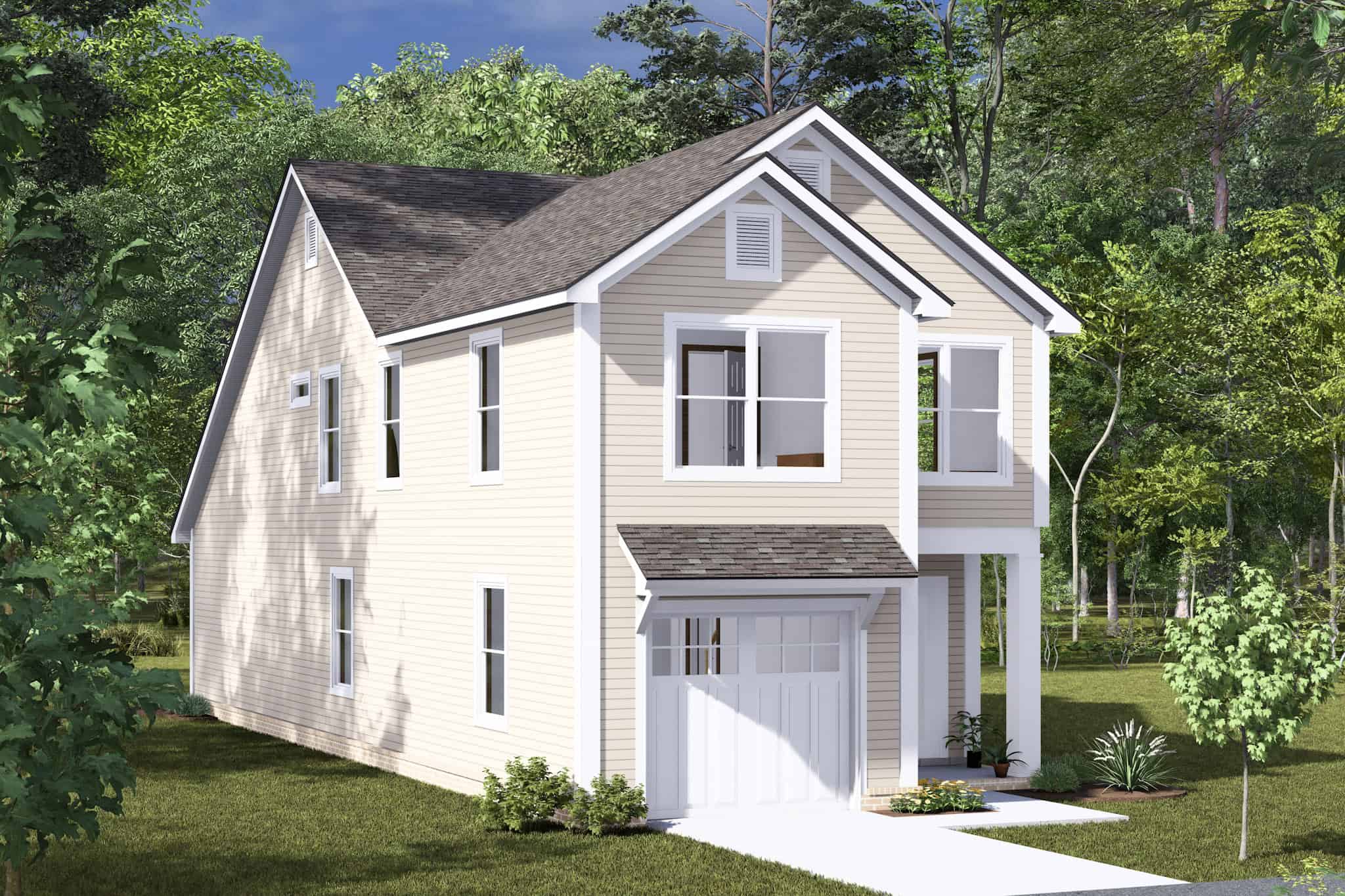 Left Side View of this 3-Bedroom,1434 Sq Ft Plan -178-1481