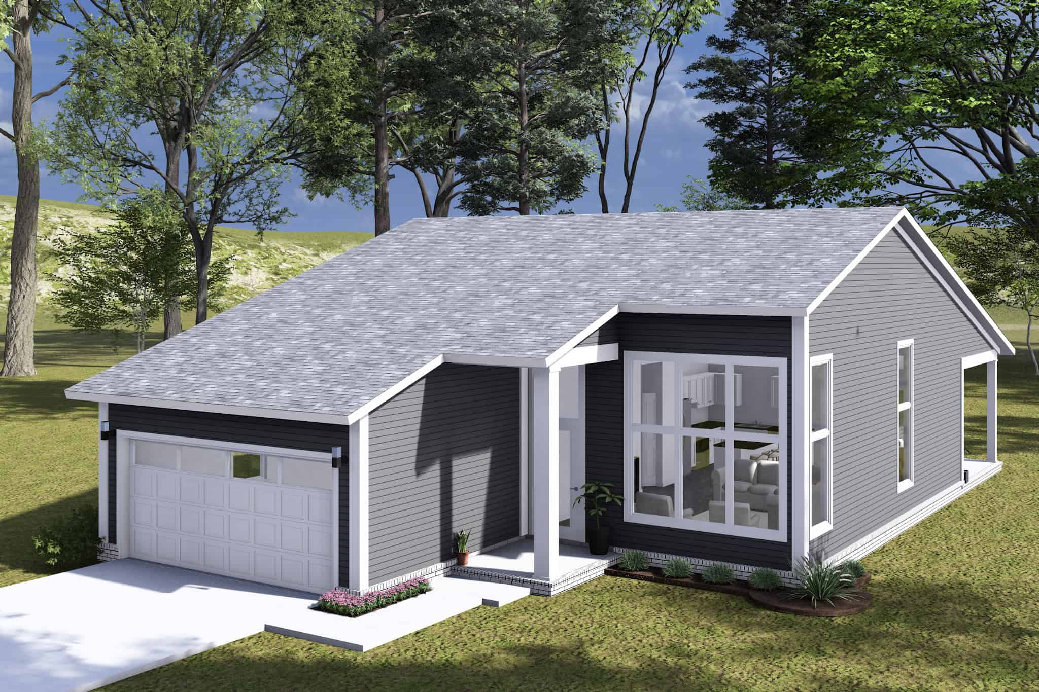 Right Side View of this 3-Bedroom,1405 Sq Ft Plan -178-1483