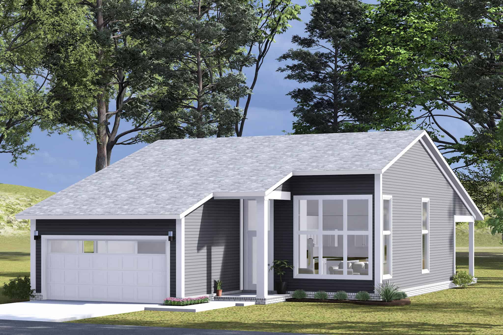 Front View of this 3-Bedroom,1405 Sq Ft Plan -178-1483