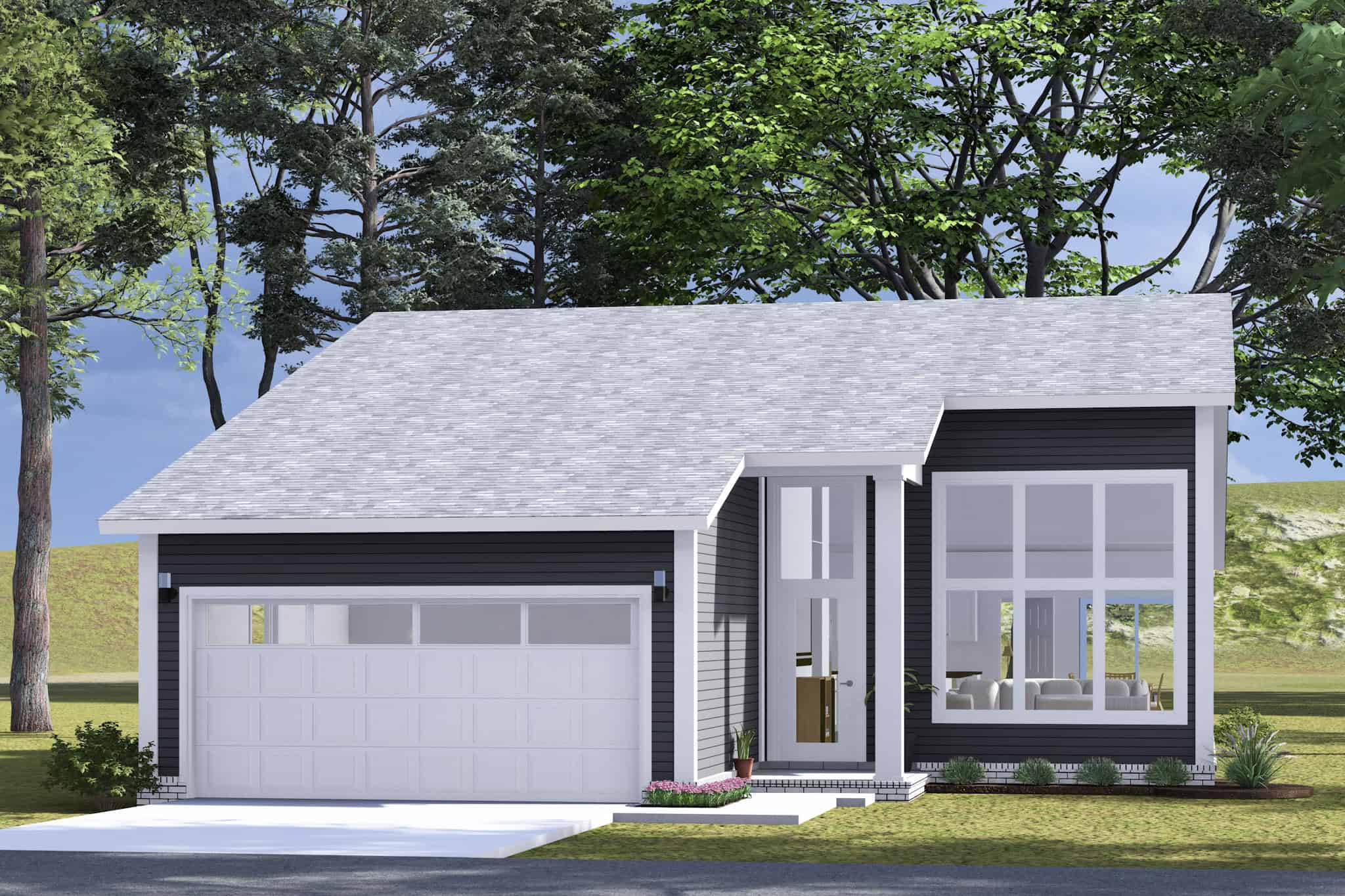 Front View of this 3-Bedroom,1405 Sq Ft Plan -178-1483
