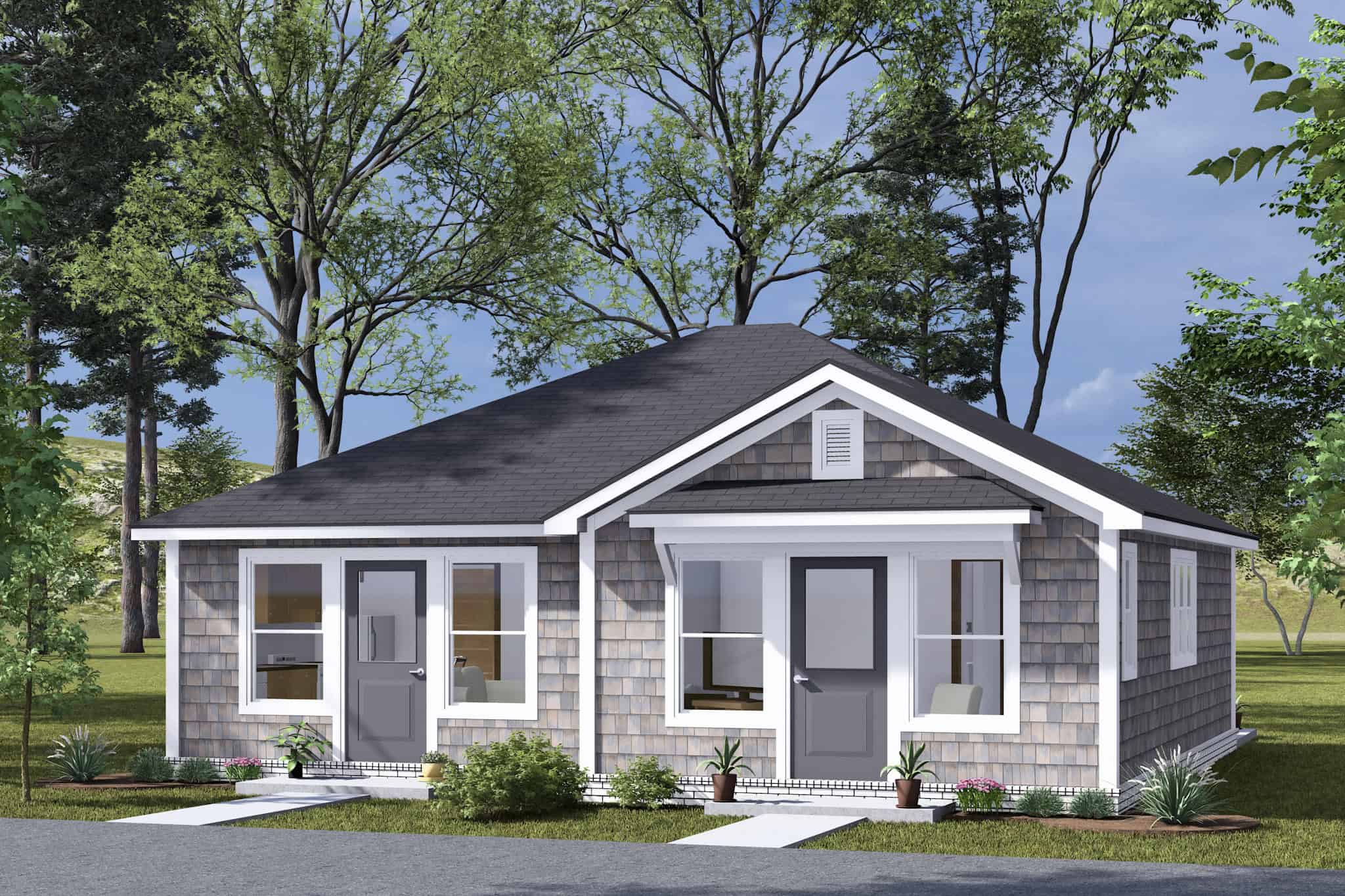 Front View of this 2-Bedroom,992 Sq Ft Plan -178-1485