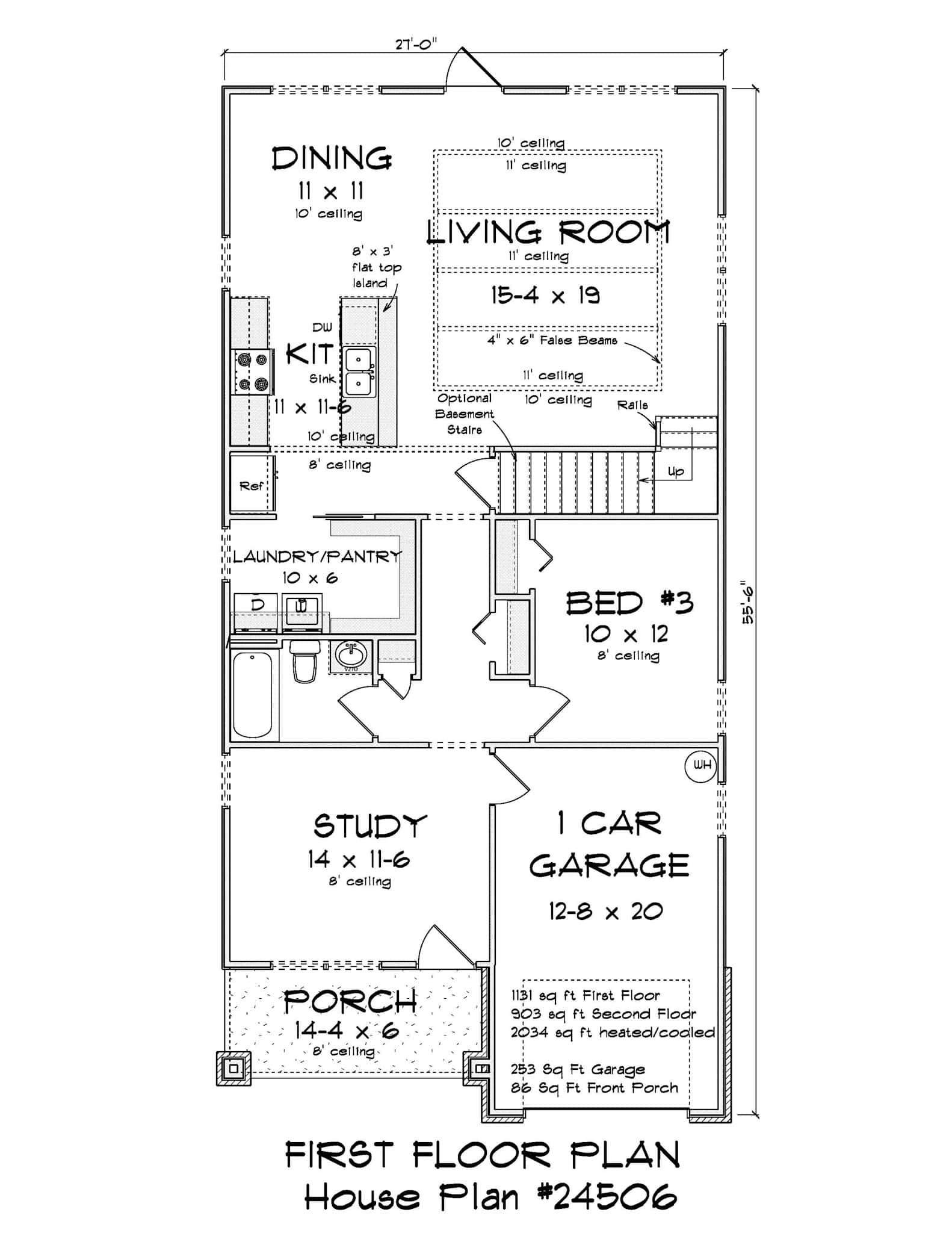 Main Level of Modern Plan #178-1486