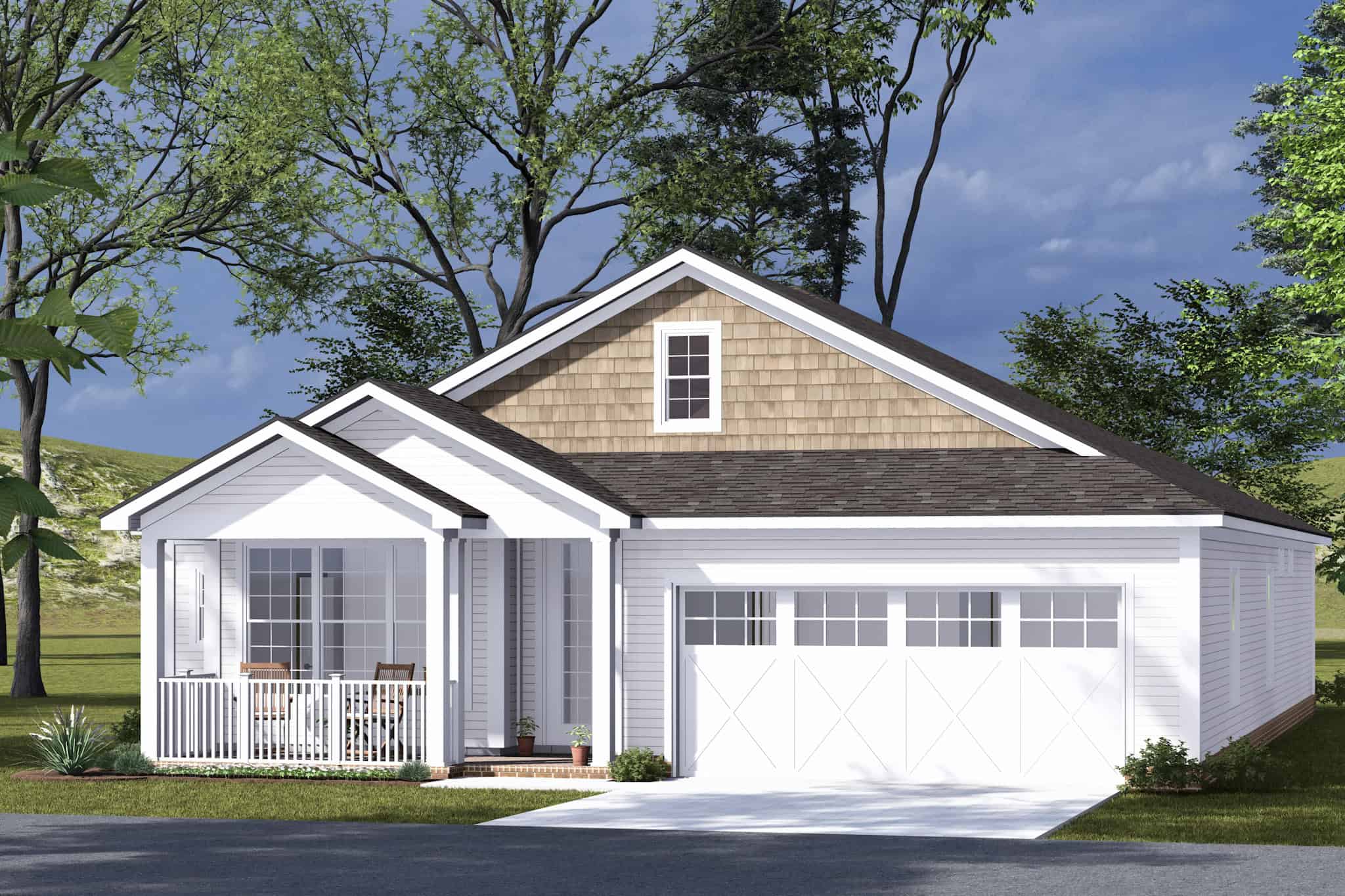 Front View of this 4-Bedroom,1764 Sq Ft Plan -178-1487