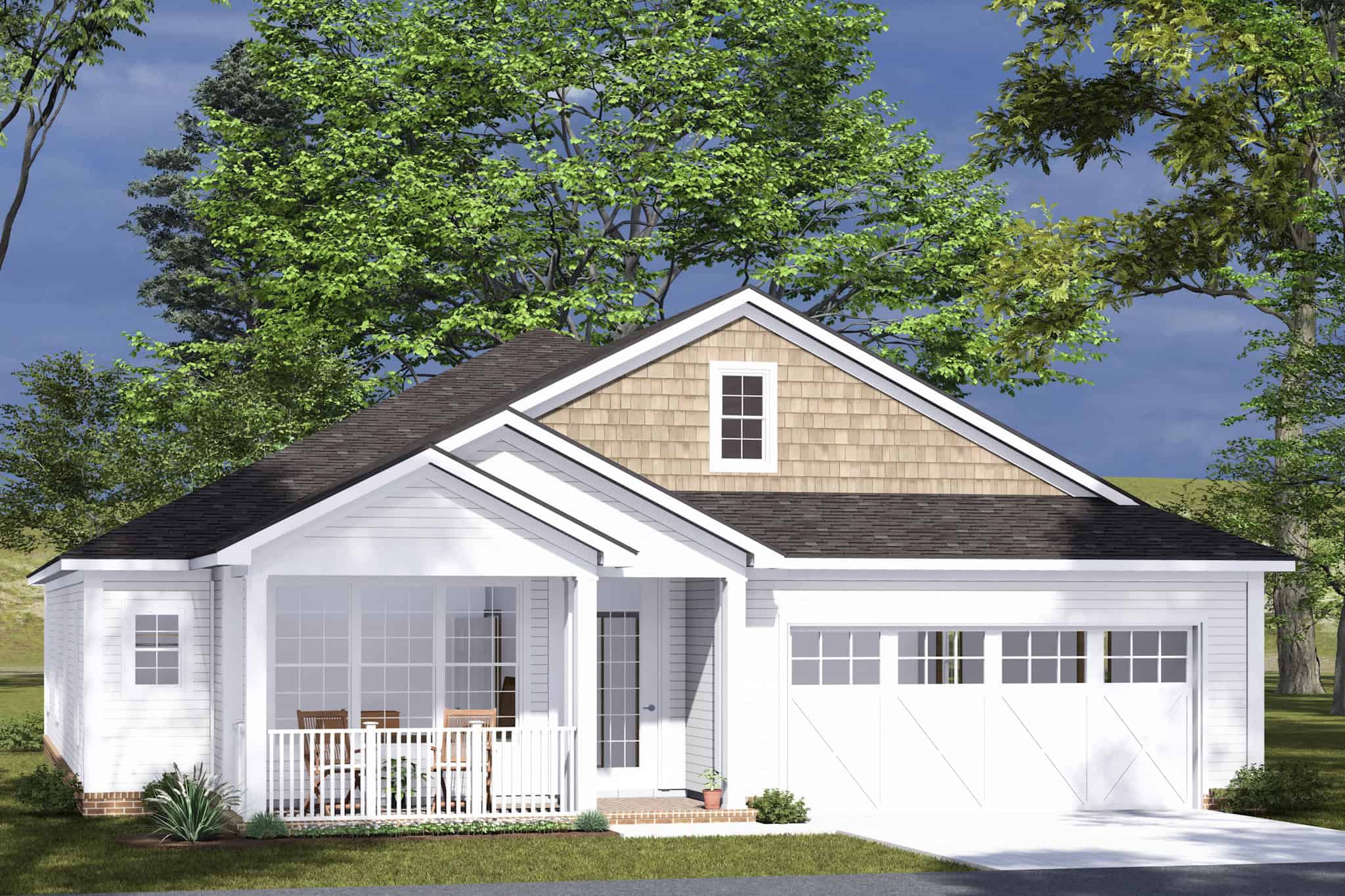 Front View of this 4-Bedroom,1764 Sq Ft Plan -178-1487