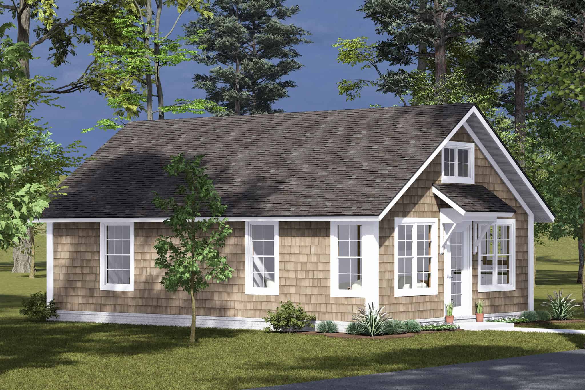 Left Side View of this 2-Bedroom,693 Sq Ft Plan -178-1488