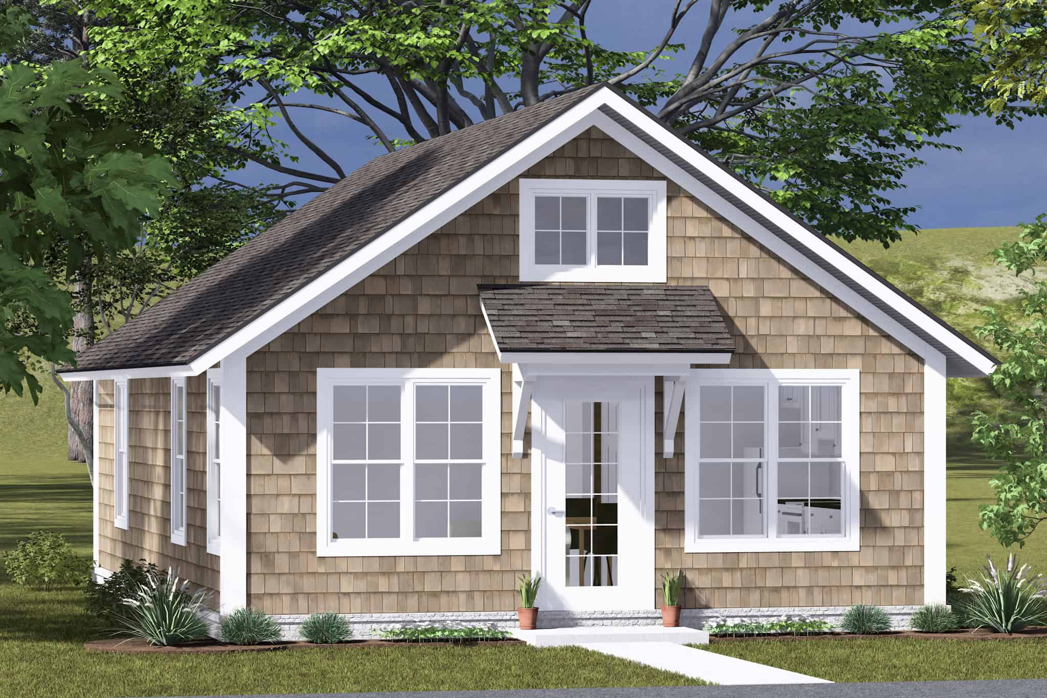 Front View of this 2-Bedroom,693 Sq Ft Plan -178-1488
