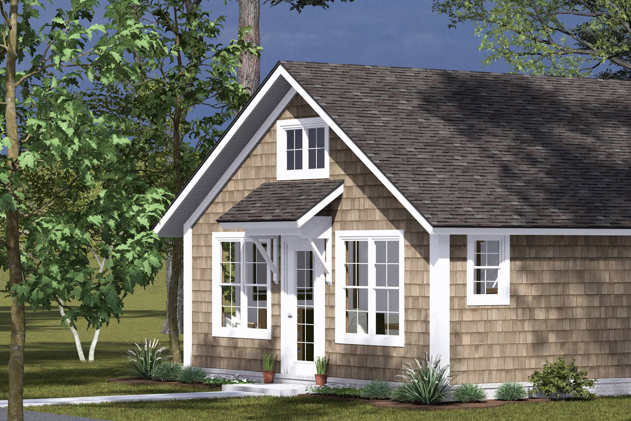 Right Side View of this 2-Bedroom,693 Sq Ft Plan -178-1488