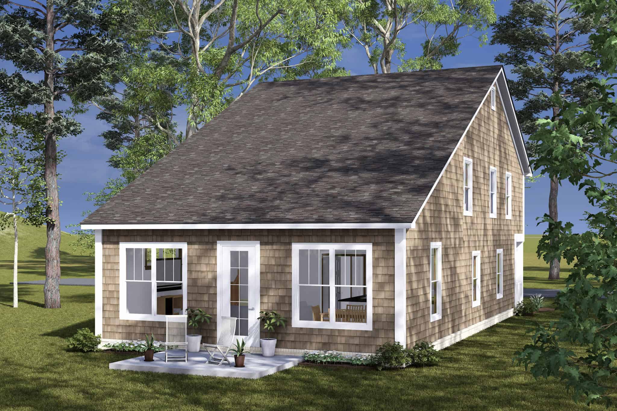 Rear View of this 3-Bedroom,2034 Sq Ft Plan -178-1489