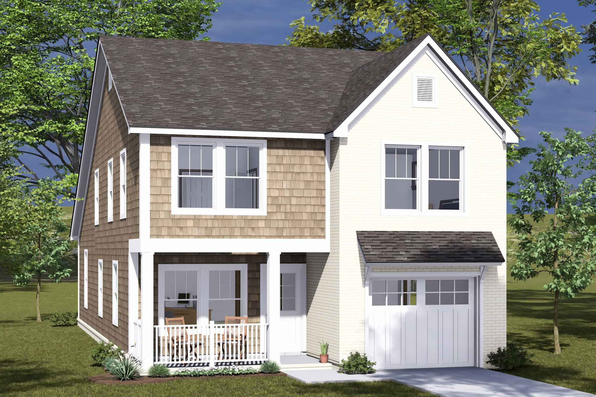 Front View of this 3-Bedroom,2034 Sq Ft Plan -178-1489