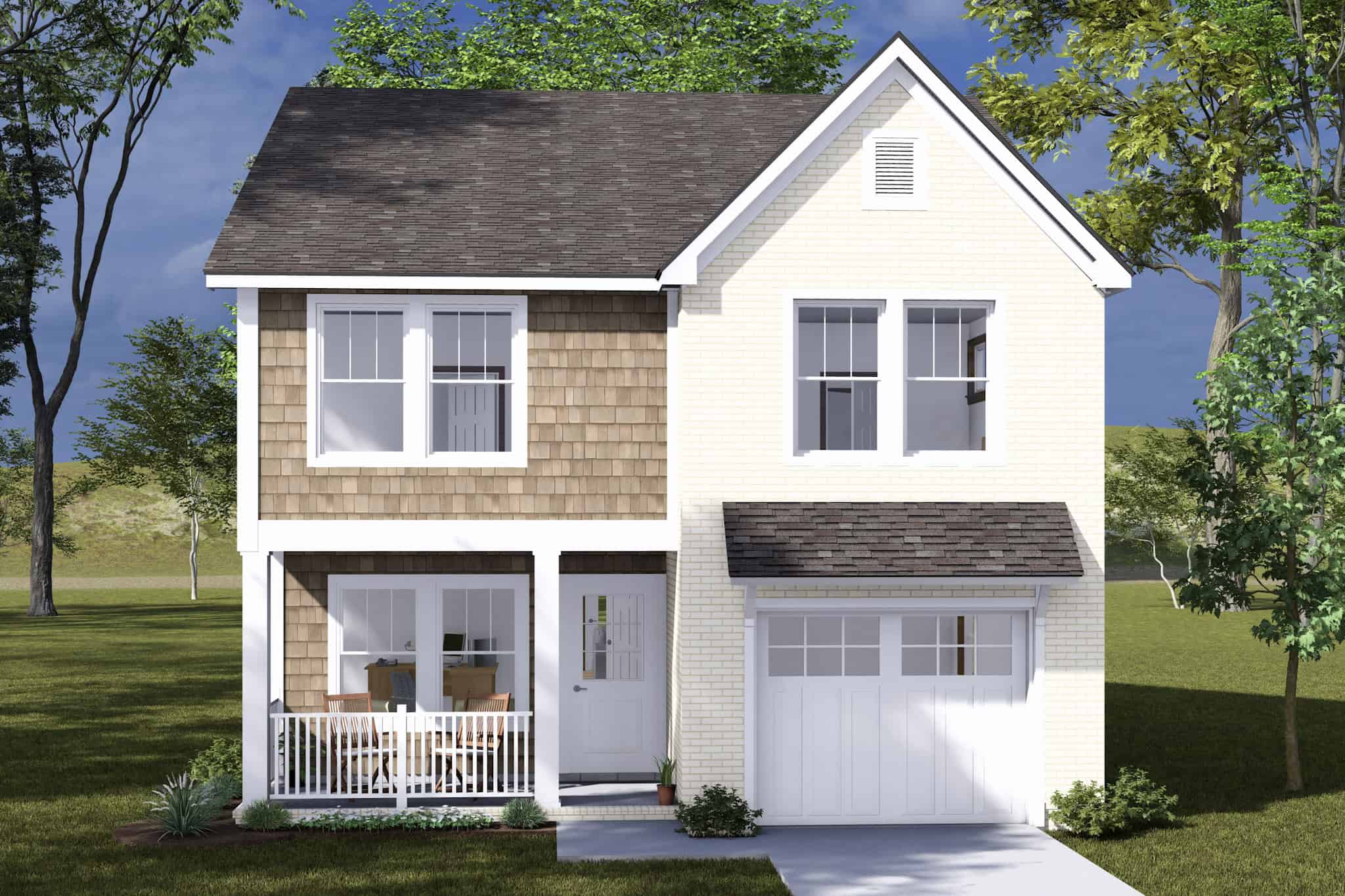 Front View of this 3-Bedroom,2034 Sq Ft Plan -178-1489